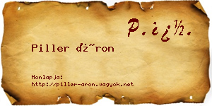 Piller Áron névjegykártya